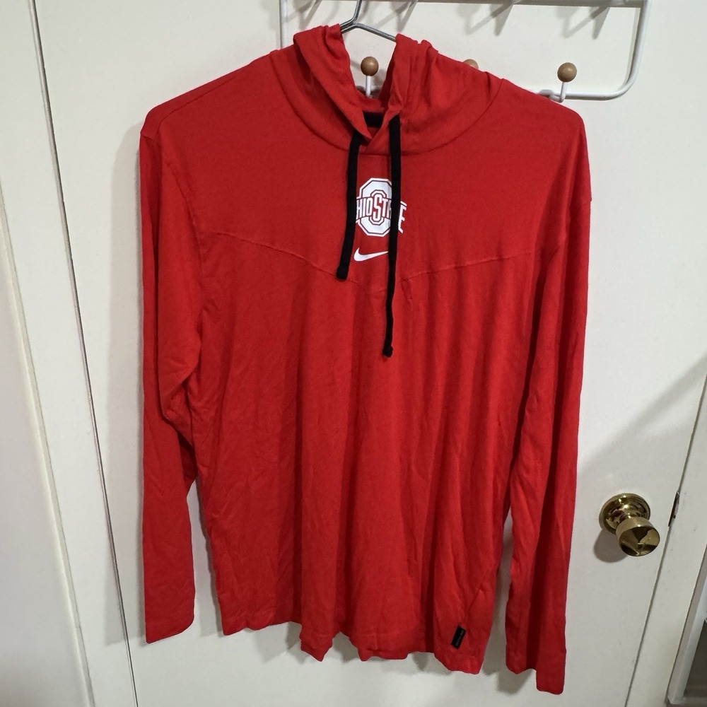 Ohio State Buckeyes Red Hoodie On-Field Long Sleeve Pullover Men's Medium